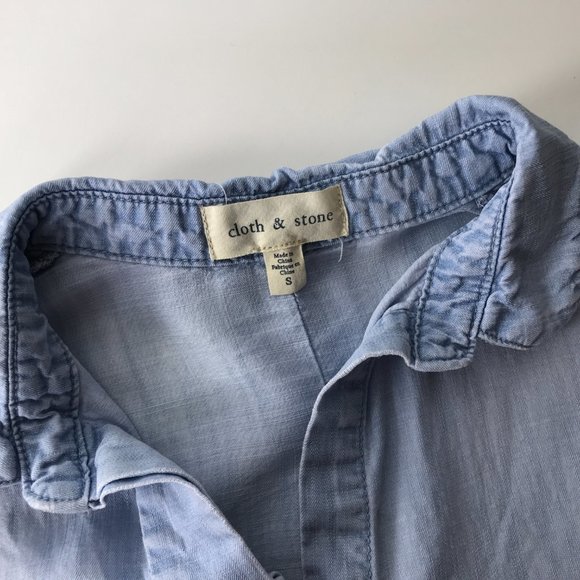 Cloth & Stone Lyocell Button Down Shirt #196 - Picture 7 of 8